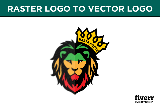 redraw or convert your logo or image into vector