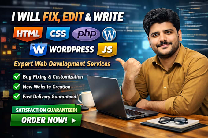 fix bugs and develop HTML, CSS, PHP, wordpress websites