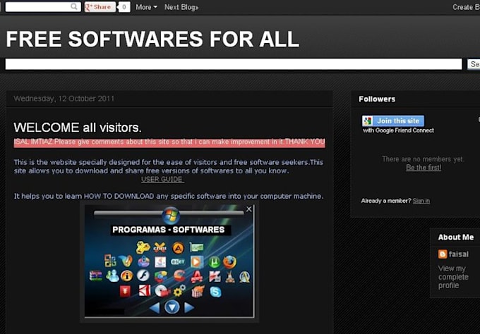create website using blogger