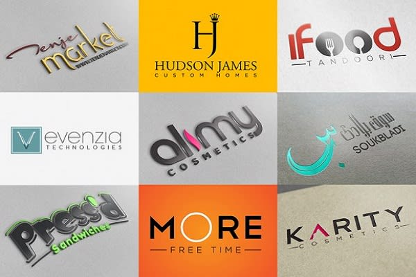 create minimalist and flat logo for your business