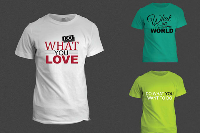 create a typography t shirt design
