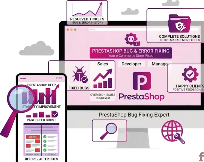 fix prestashop errors bugs and technical issues