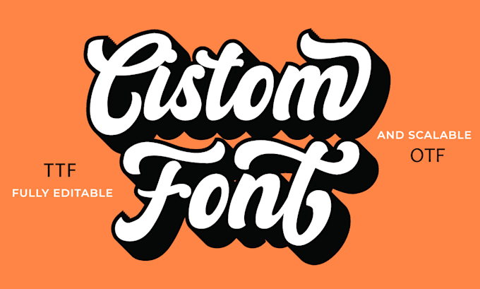 design custom font or ttf typeface