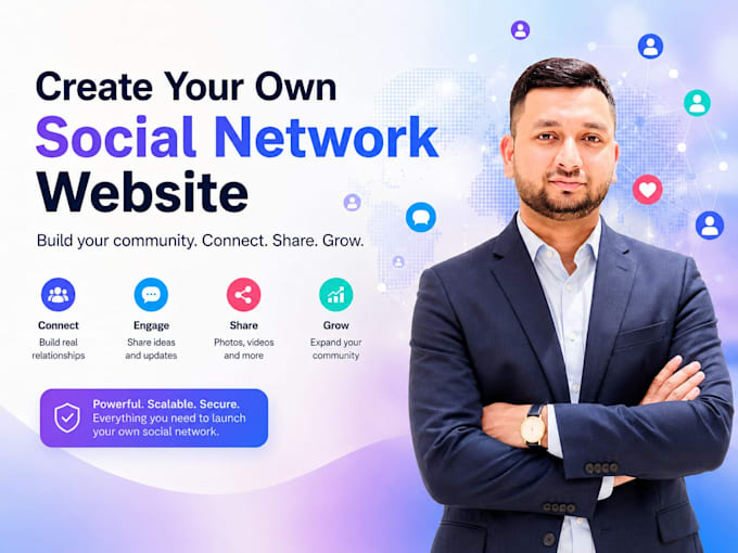 create a social network website for your online community
