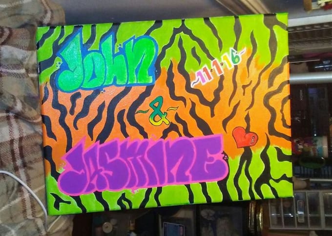 Do Names And Date Anniversary Paintings Bubble Art Graffiti And