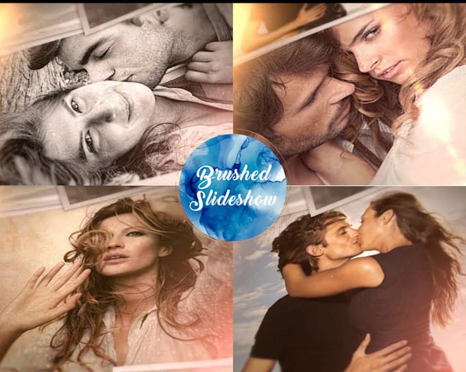 create amazing brushed photo slideshow video