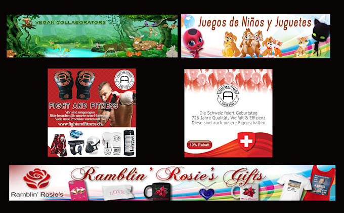 design a professional web banner, headers, covers and flyers