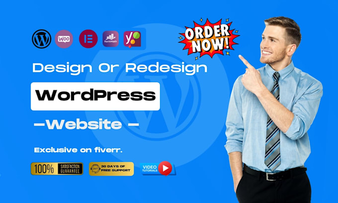 create wordpress elementor website, wordpress shop, business website development