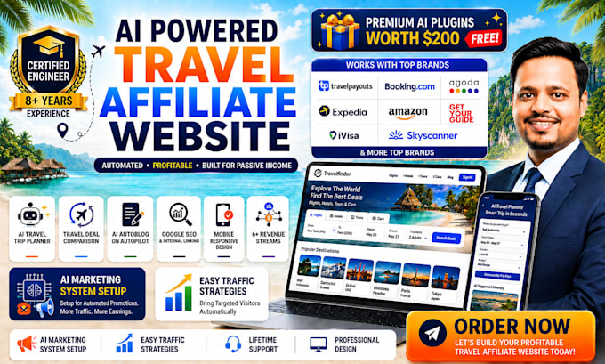 do automated travel affiliate website for passive income