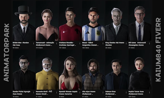 create realistic animation movie with your face