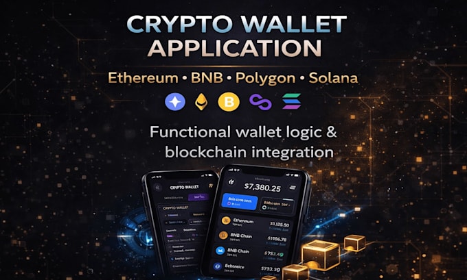 develop ethereum, polygon, bnb,solana and evm crypto wallet
