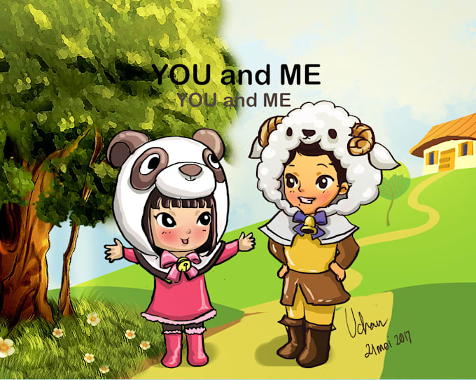 make character cute for gift or your image