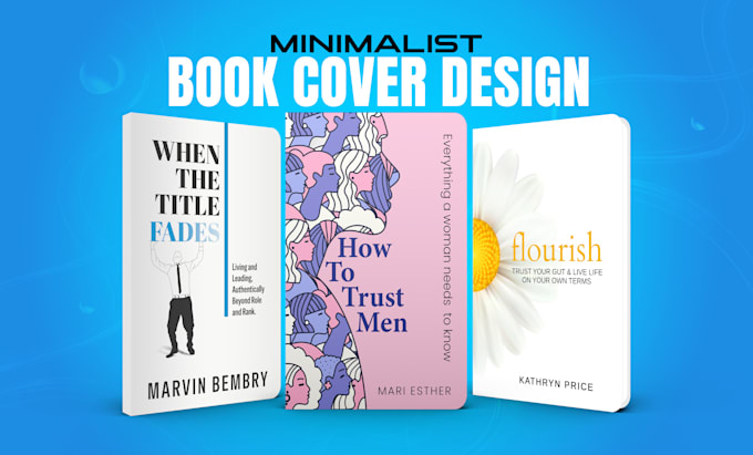 do minimalist book cover, ebook cover design for any genre
