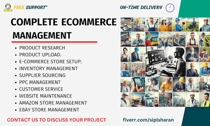 provide complete ecommerce store management service for you