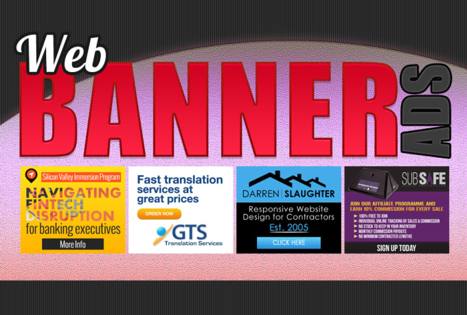 Design 7 sizes google adwords web banner ads within 24h by Jackbd | Fiverr