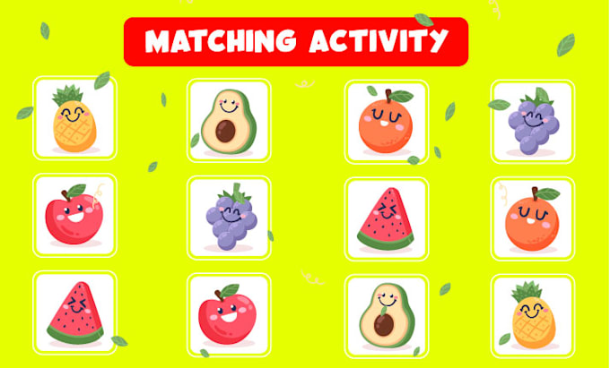 design flashcards and activities page for kids