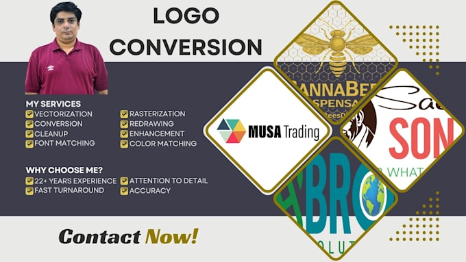 convert your image of logo or map or plan into vector
