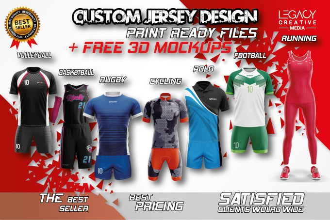 Make Custom Jersey Design Ready To Print By Mehdiezze