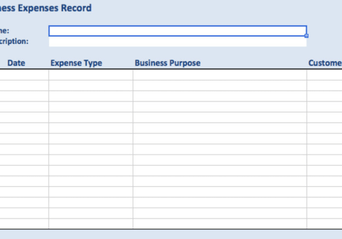 evernote templates for business expenses