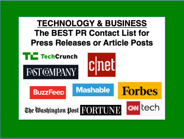 Hire a freelancer to provide a tech media contact list for PR and news release