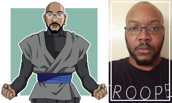 draw you in dragon ball manga anime style