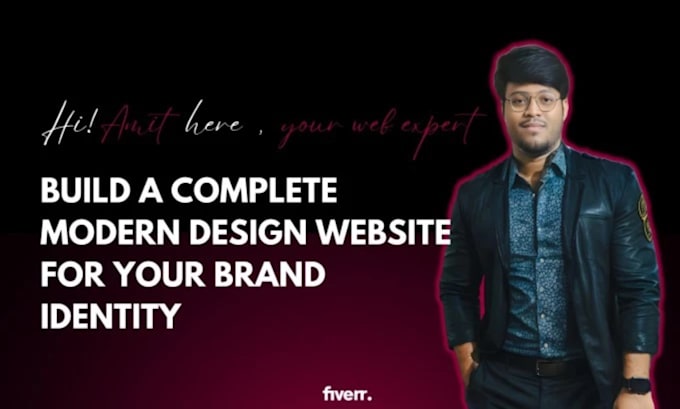 build complete modern design website or landing page for your brand identity