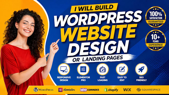 design wordpress website or landing page using elementor pro