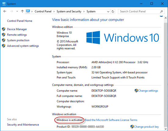 Как узнать винду на ноутбуке. Идентификатор Windows 10. Как выглядит ID компьютера Windows 10. Product ID. Как найти product ID.