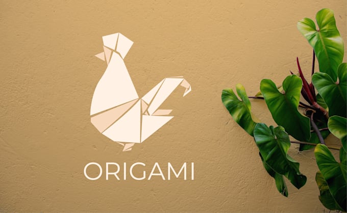 do an awesome origami logo with unlimited revision