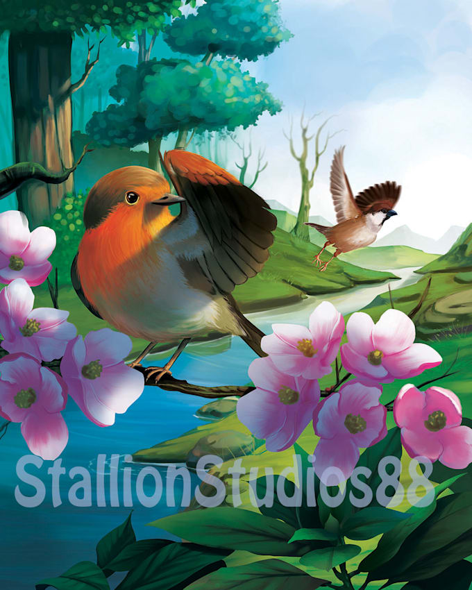 create realistic style illustrations