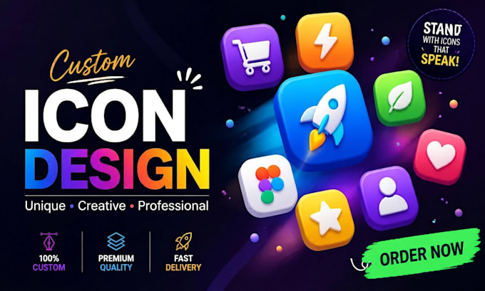 design clean custom icons for web app or ui ux