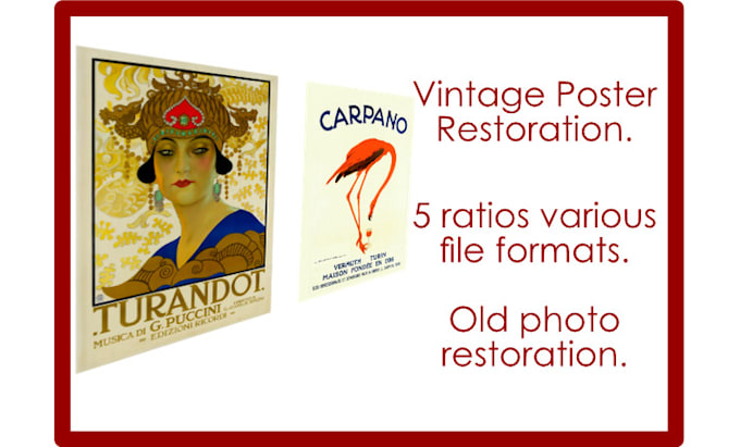 digitally restore a vintage poster or photo for you