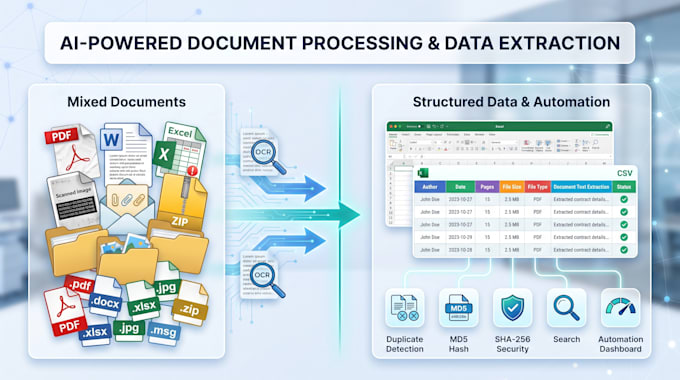 extract text and metadata from documents