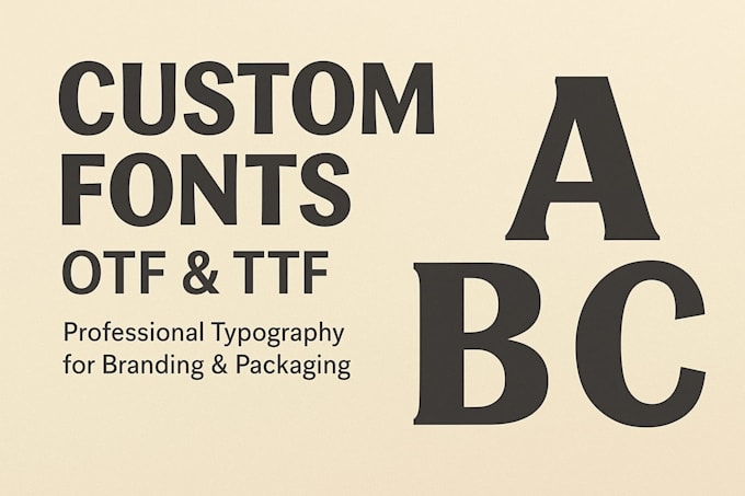 design professional otf and ttf custom fonts for your brand