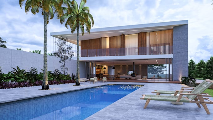 do architecture 3d modeling home exterior design 3d rendering