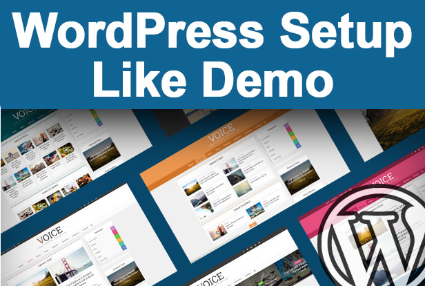 install wordpress theme and setup like demo