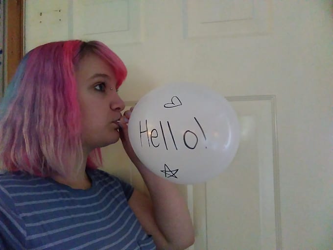 Blow up a balloon with a message on it by Dancenbanana Fiverr
