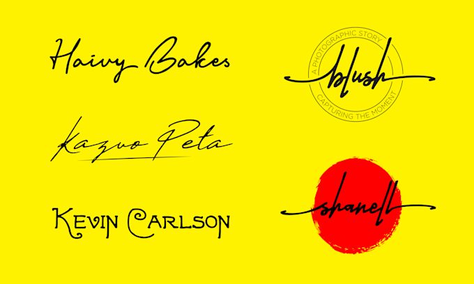 create professional signature logo