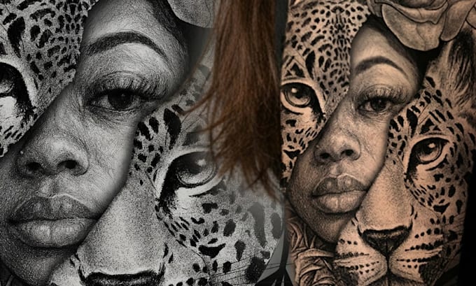 draw unique and original tattoo design with a tattoo artist