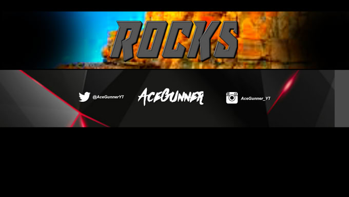 Create a gamer youtube banner by Acegunner
