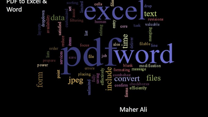 convert PDF, and prepare filable forms in excel