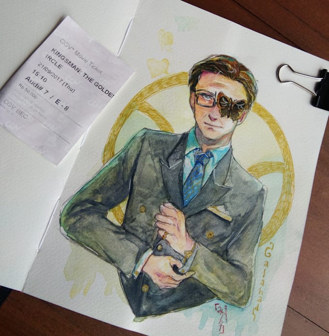 draw your characters and stories in watercolour