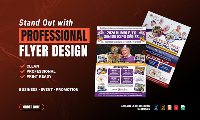 do business flyer design, banner, poster, leaflet or brochure in 24 hours