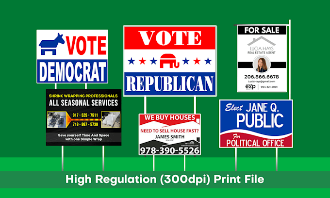 billboard, roll ups, banners, yard signs design