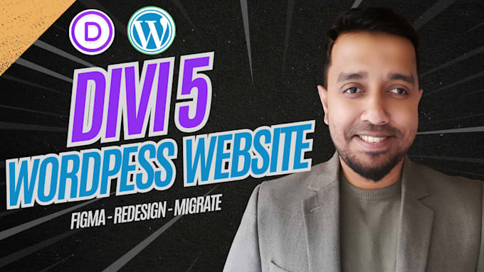 design and develop a 5 page,  divi 5 wordpress website as a divi expert