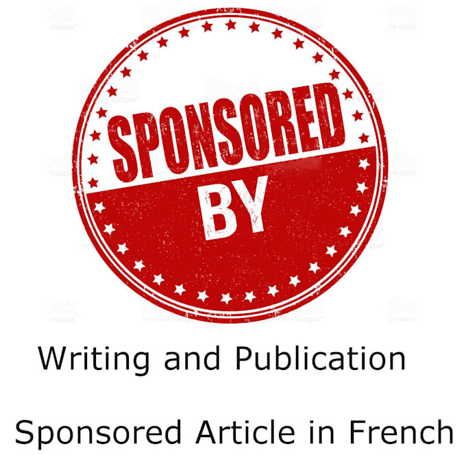 write and publish a sponsored article on french blog
