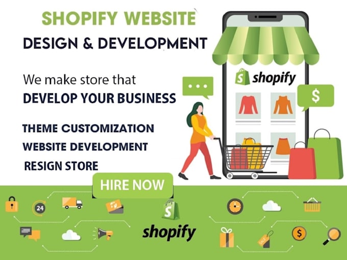 design professional drop shipping shopify online store