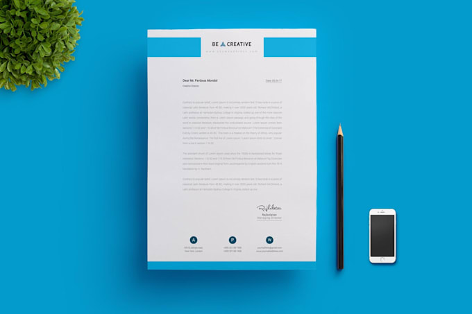 design professional letterhead editable in ms word