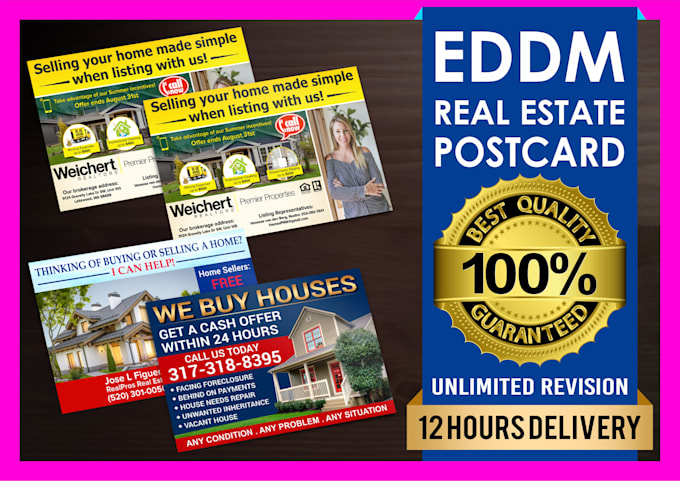 nice real estate postcard design