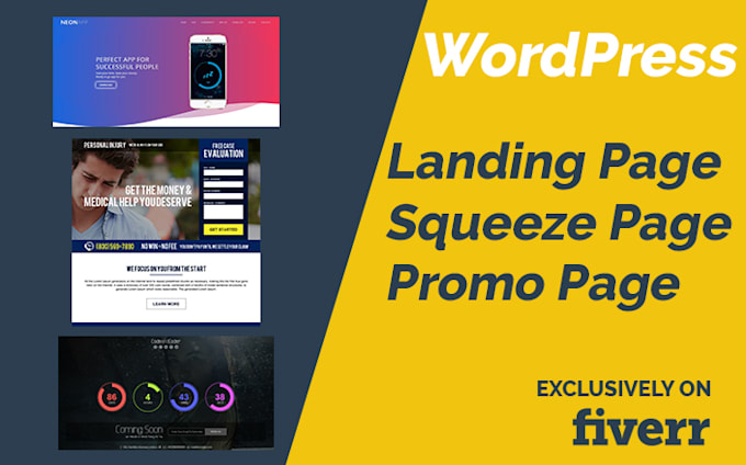 design wordpress landing page or squeeze page